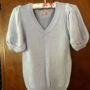 Philosophy XS Periwinkle Puff Sleeve Sweater